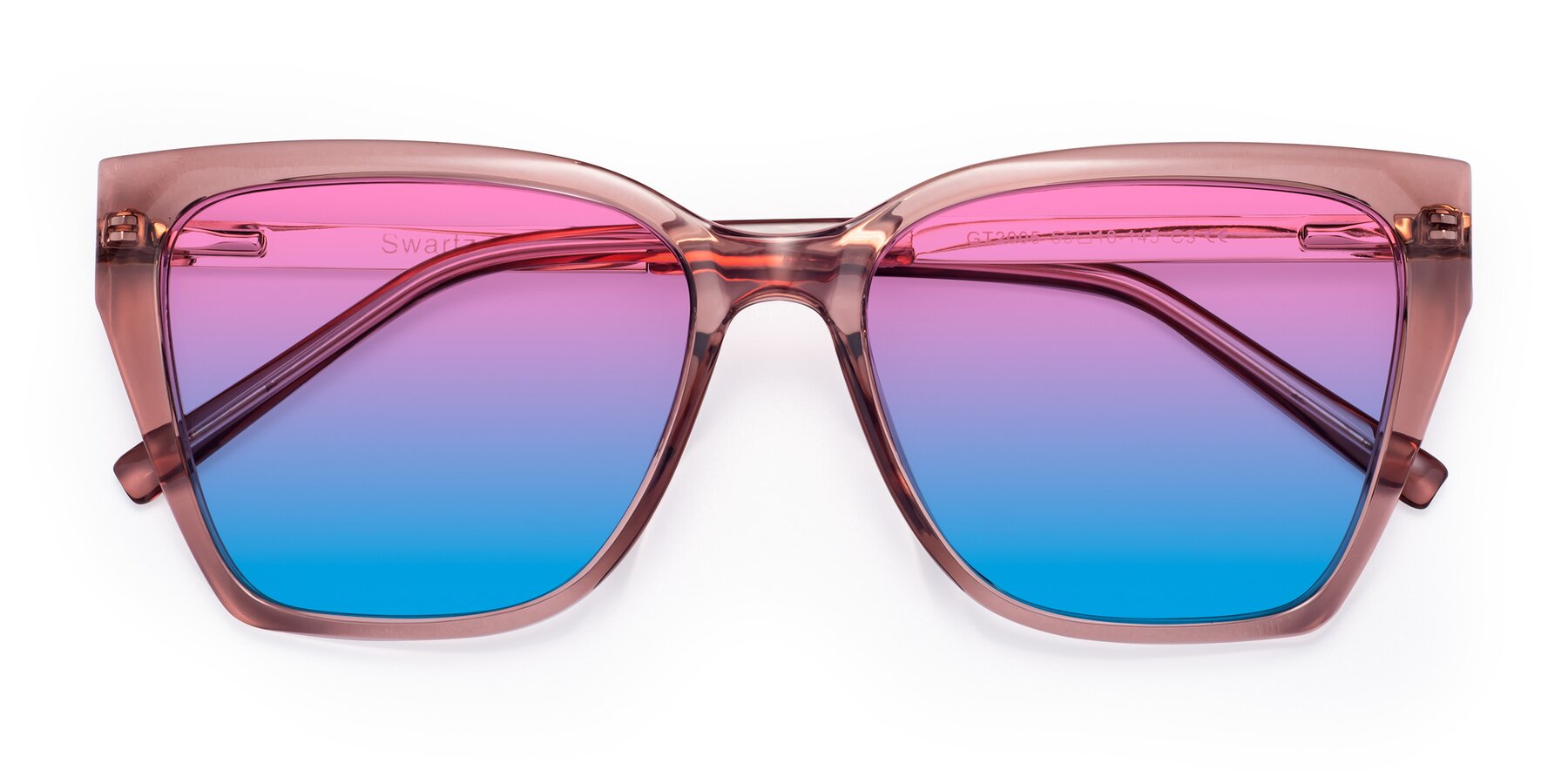 Folded Front of Swartz in Grape with Pink / Blue Gradient Lenses