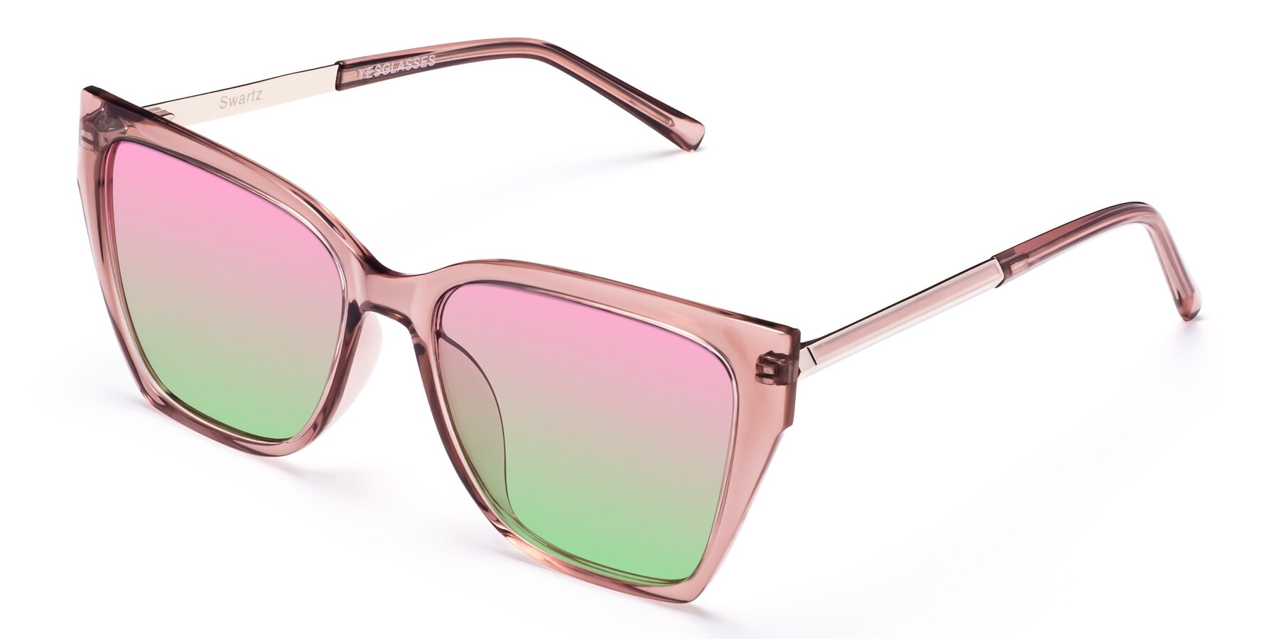 Angle of Swartz in Grape with Pink / Green Gradient Lenses