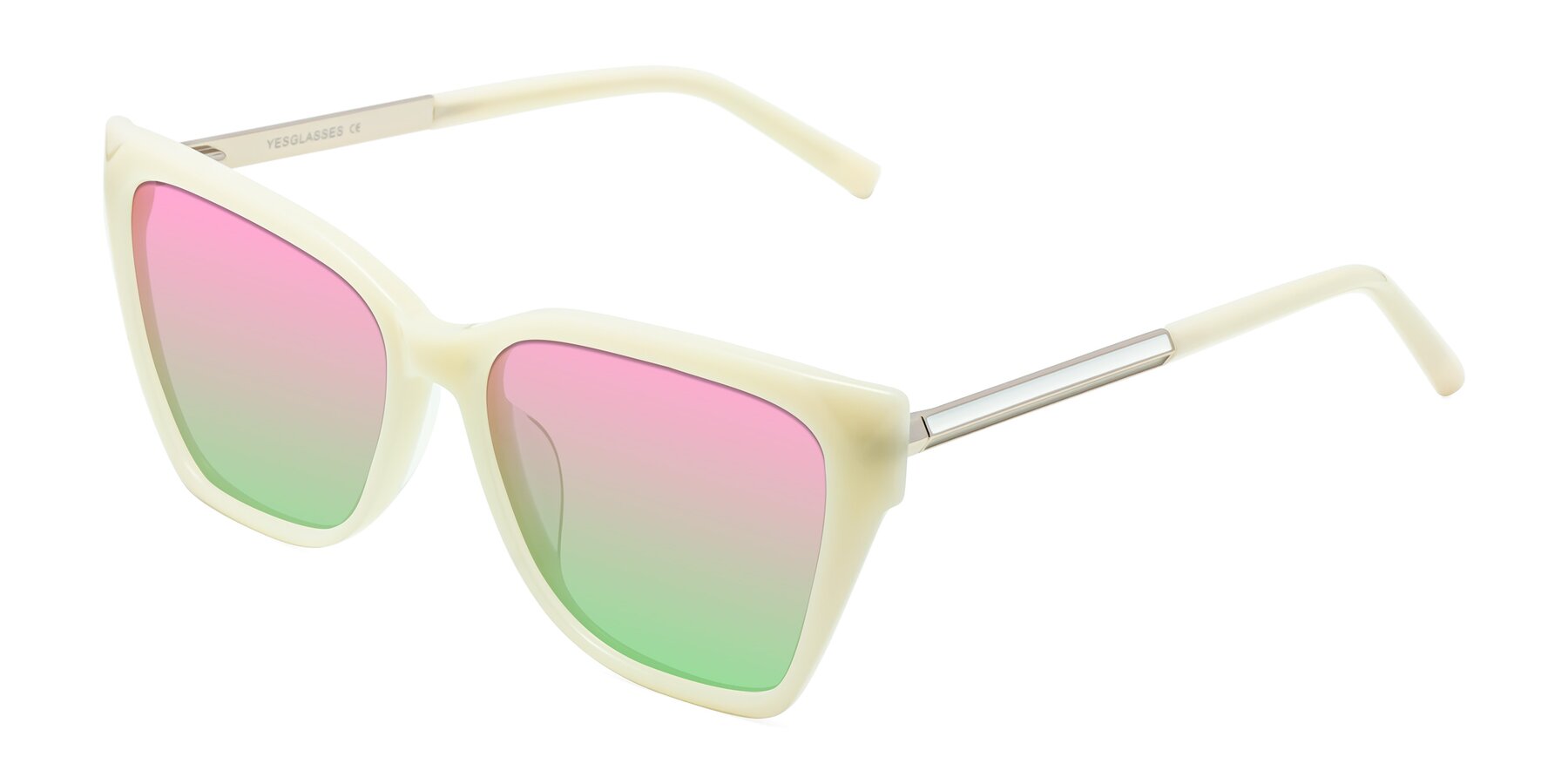 Angle of Swartz in Ivory with Pink / Green Gradient Lenses