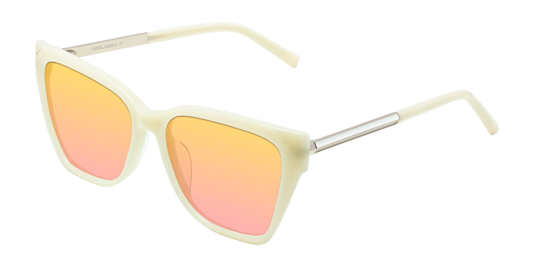 Angle of Swartz in Ivory with Yellow / Pink Gradient Lenses