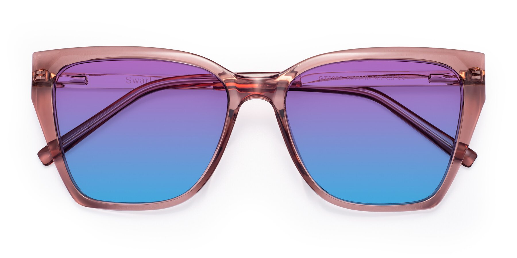 Folded Front of Swartz in Grape with Purple / Blue Gradient Lenses