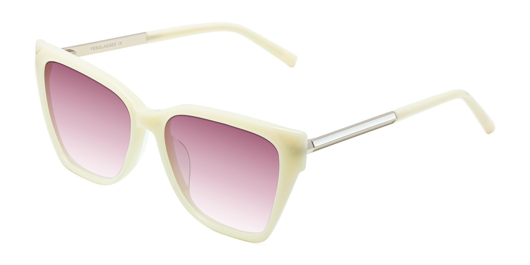 Angle of Swartz in Ivory with Wine Gradient Lenses