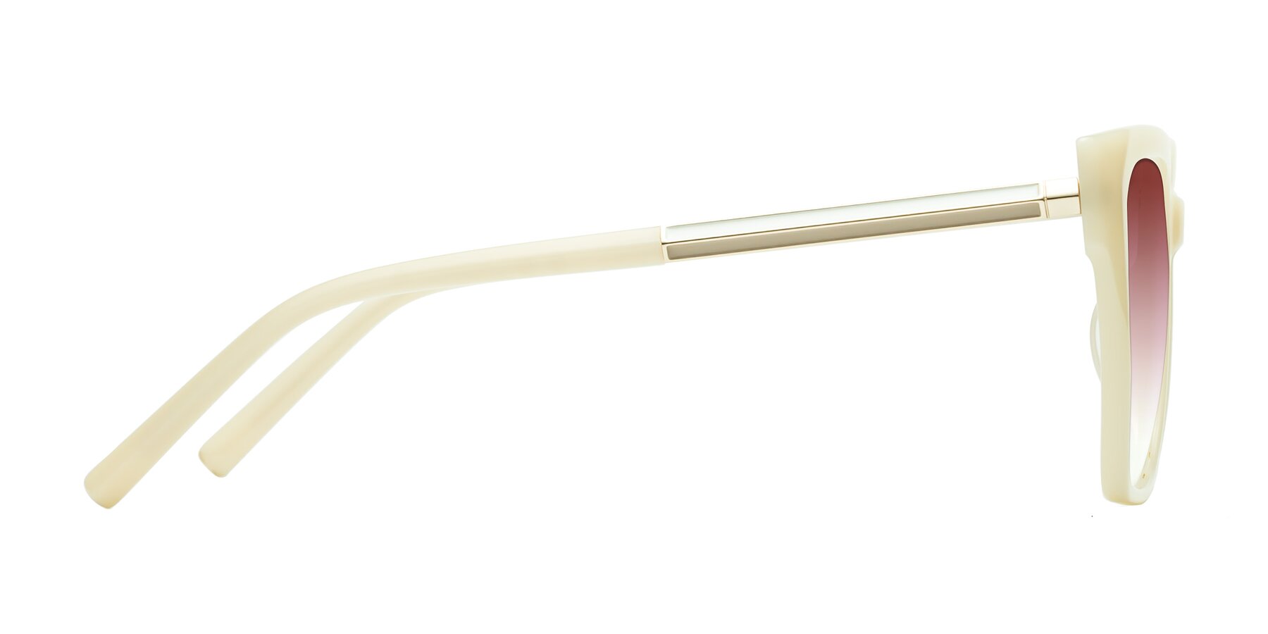 Side of Swartz in Ivory with Garnet Gradient Lenses