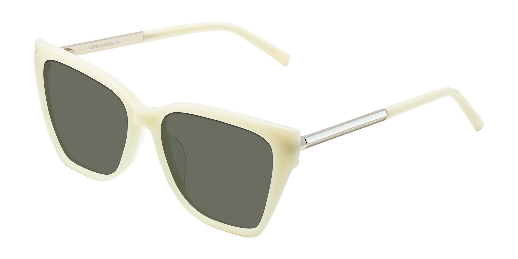 Angle of Swartz in Ivory with Gray Polarized Lenses
