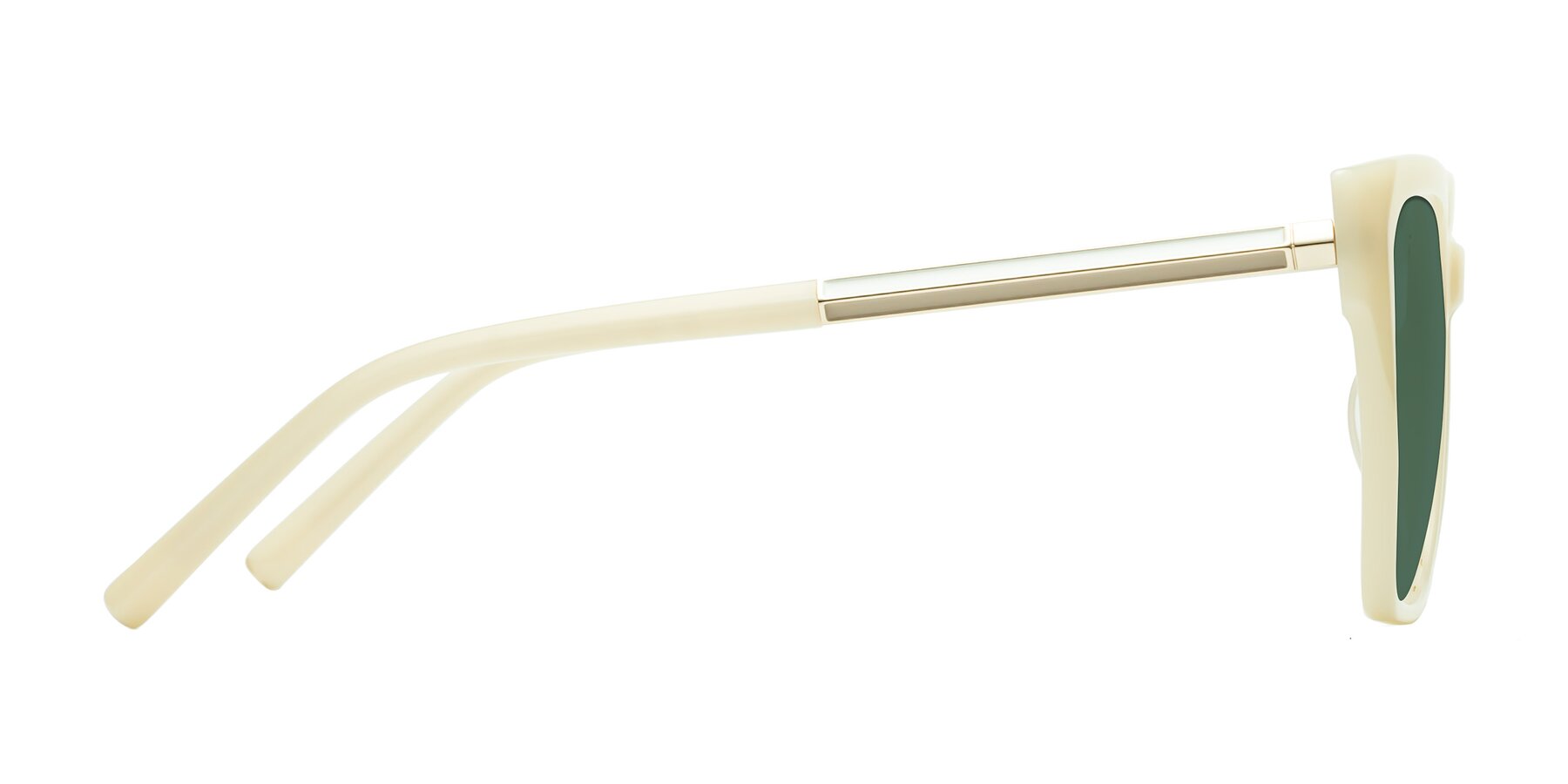 Side of Swartz in Ivory with Green Polarized Lenses