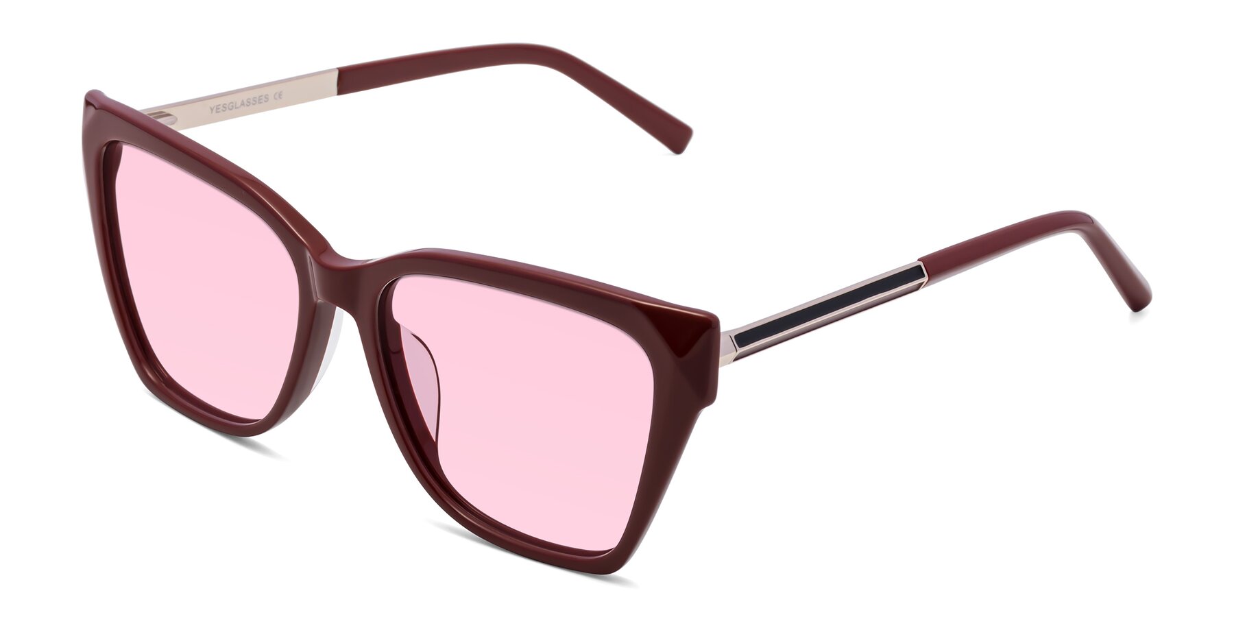 Angle of Swartz in Wine with Light Pink Tinted Lenses