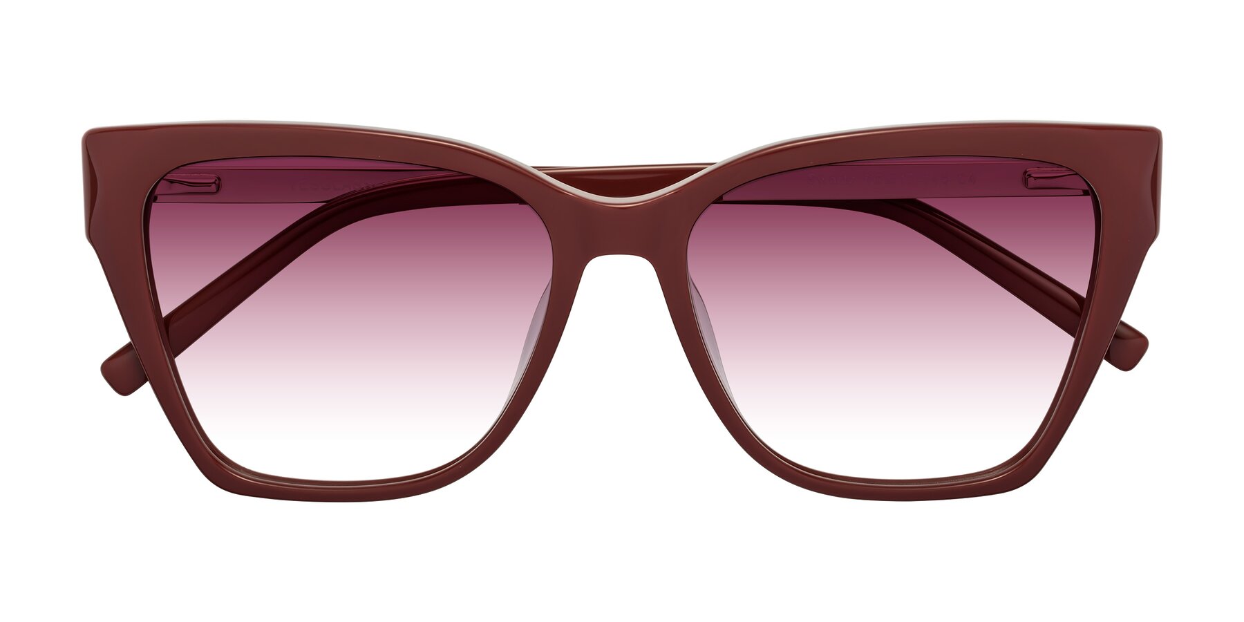 Folded Front of Swartz in Wine with Wine Gradient Lenses