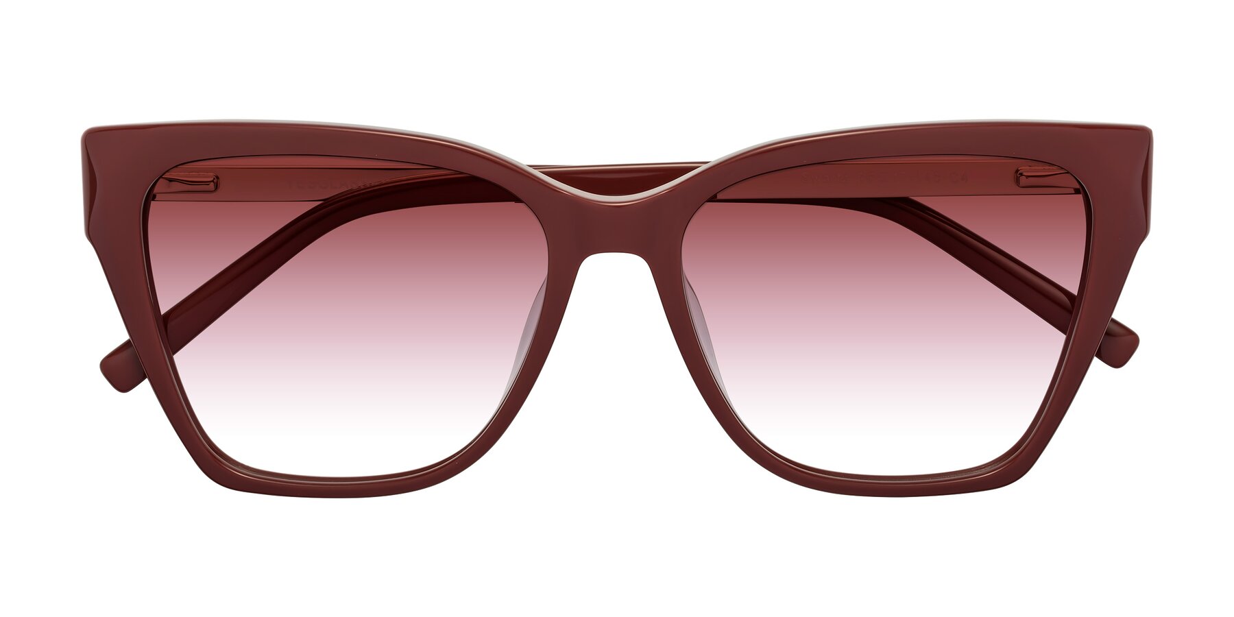 Folded Front of Swartz in Wine with Garnet Gradient Lenses