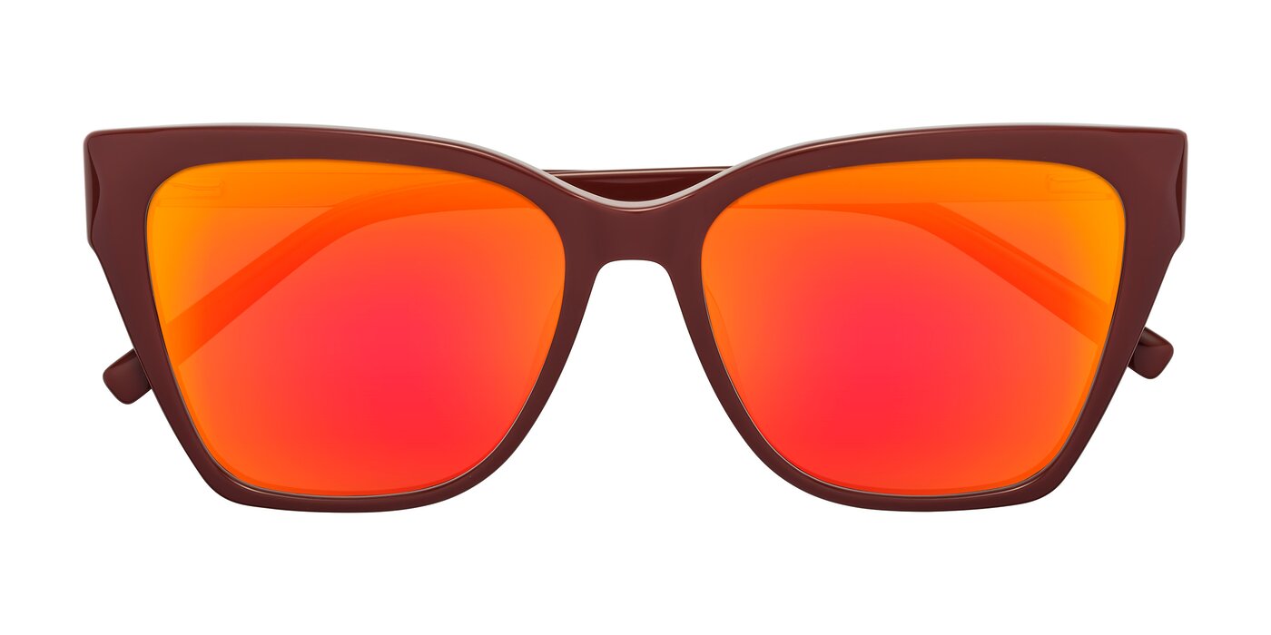 Swartz - Wine Flash Mirrored Sunglasses