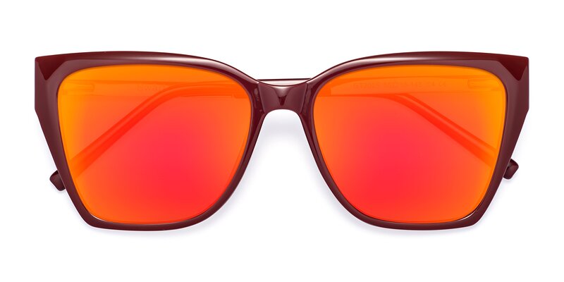 Swartz - Wine Flash Mirrored Sunglasses