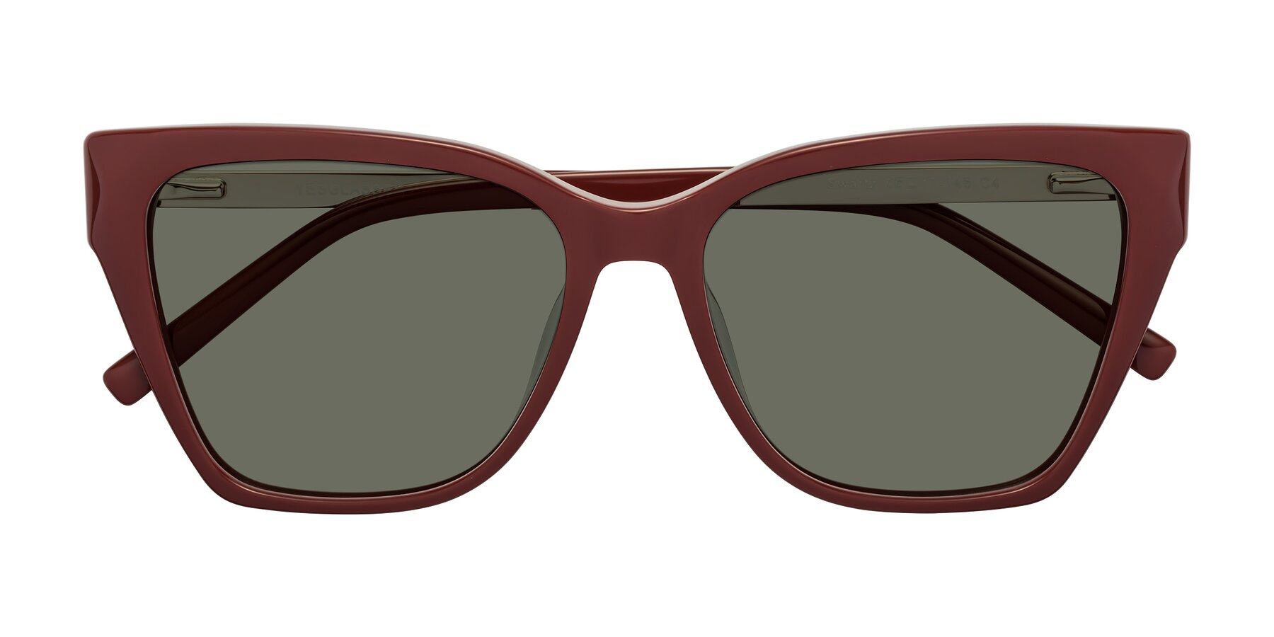Folded Front of Swartz in Wine with Gray Polarized Lenses