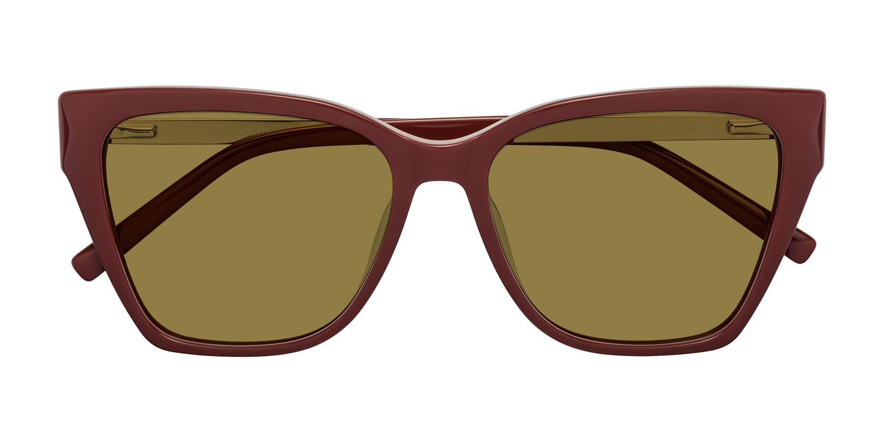 Folded Front of Swartz in Wine with Brown Polarized Lenses