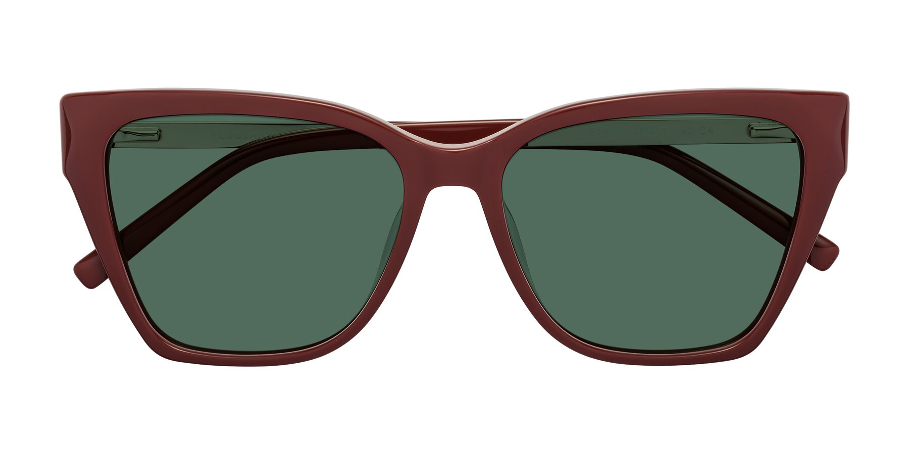 Folded Front of Swartz in Wine with Green Polarized Lenses