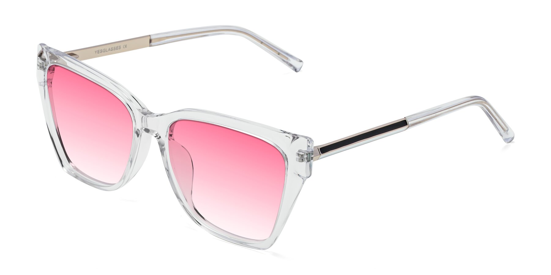 Angle of Swartz in Clear with Pink Gradient Lenses