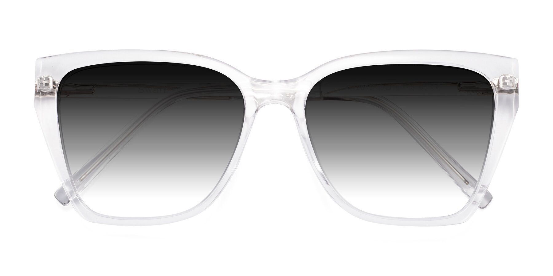 Folded Front of Swartz in Clear with Gray Gradient Lenses