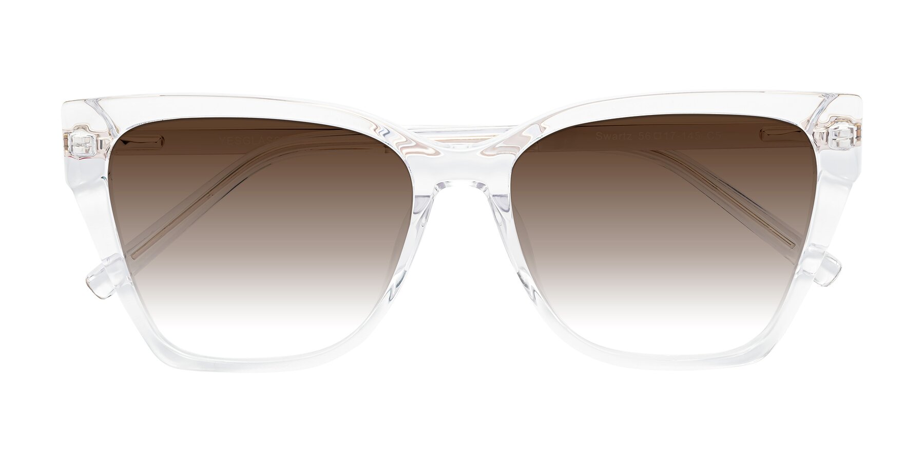 Folded Front of Swartz in Clear with Brown Gradient Lenses