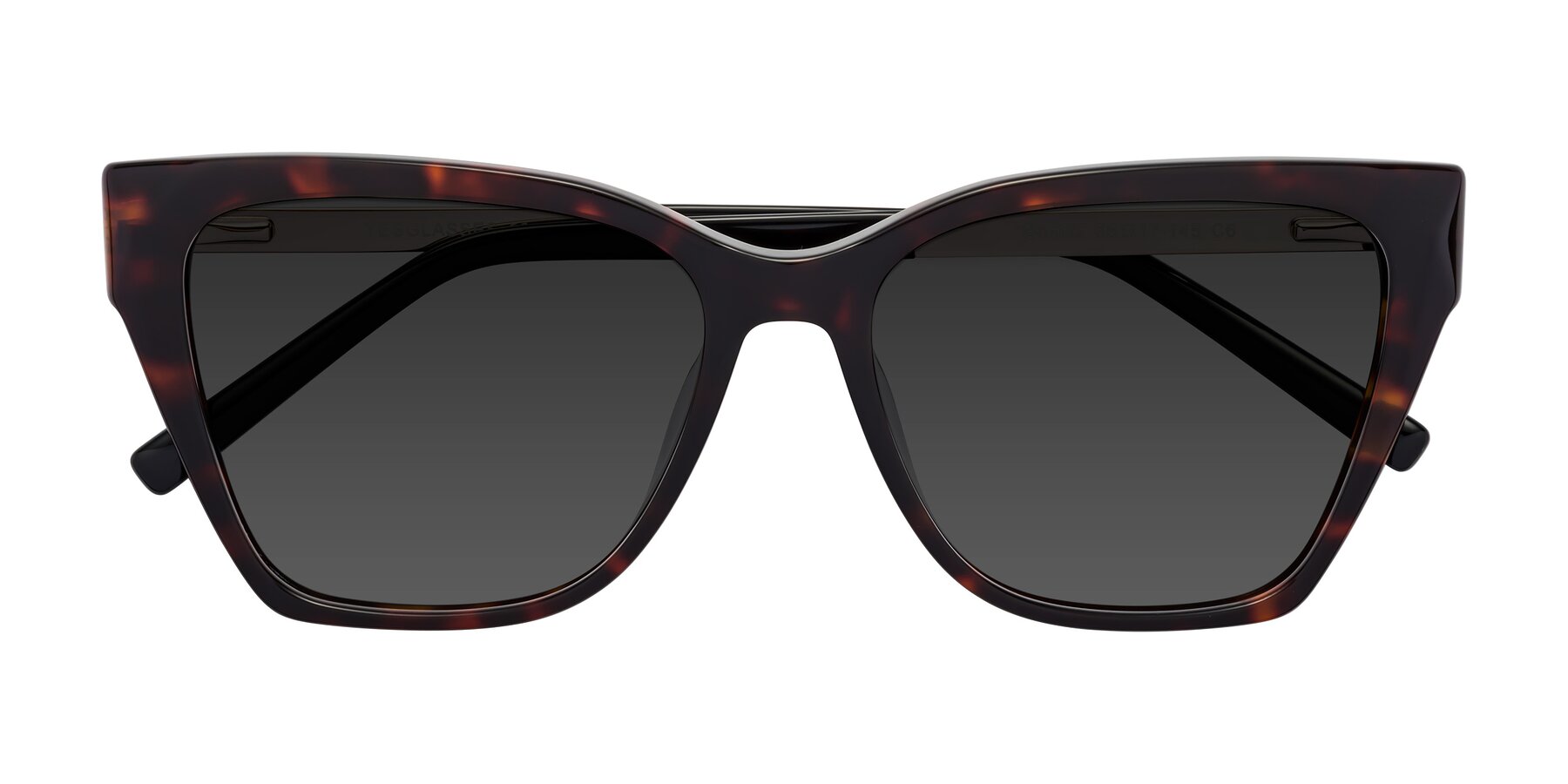 Folded Front of Swartz in Tortoise with Gray Tinted Lenses