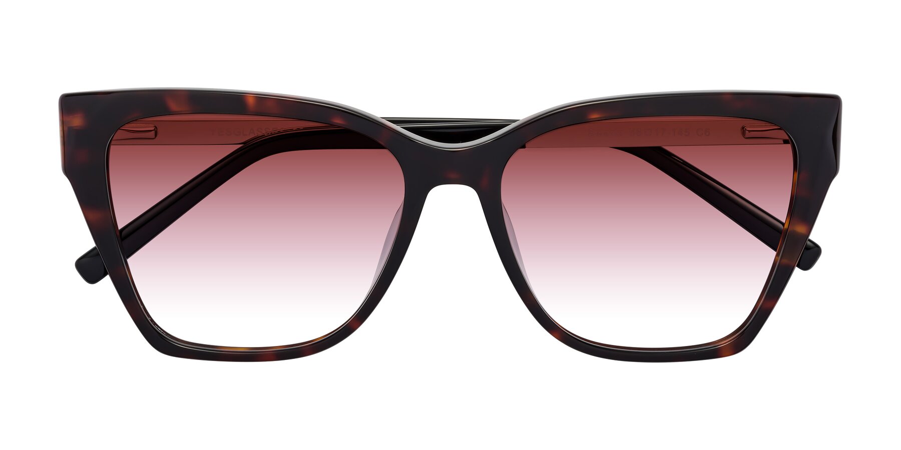 Folded Front of Swartz in Tortoise with Garnet Gradient Lenses