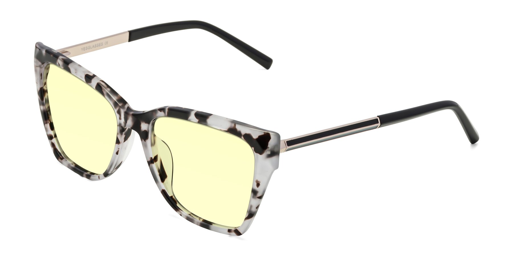 Angle of Swartz in White Tortoise with Light Yellow Tinted Lenses