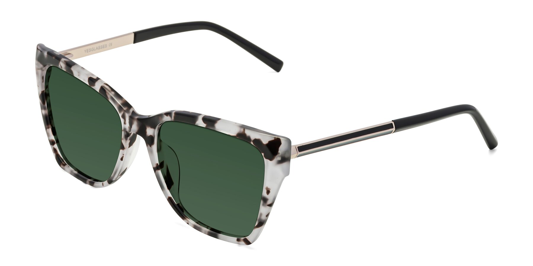 Angle of Swartz in White Tortoise with Green Tinted Lenses