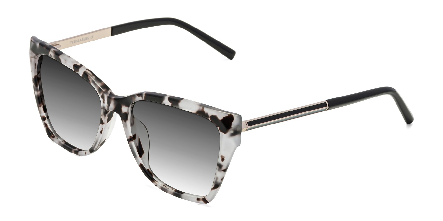 Angle of Swartz in White Tortoise with Gray Gradient Lenses
