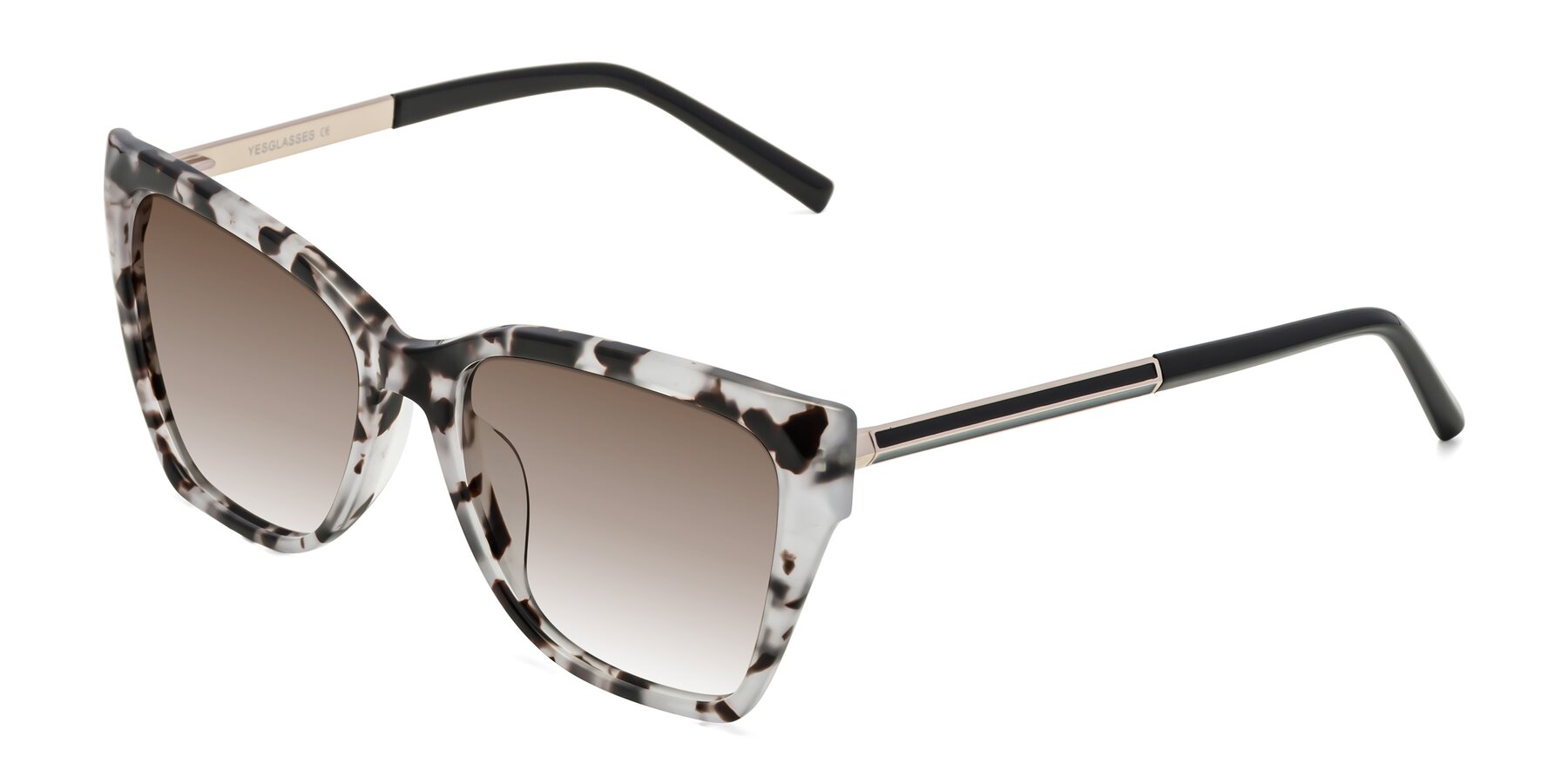 Angle of Swartz in White Tortoise with Brown Gradient Lenses