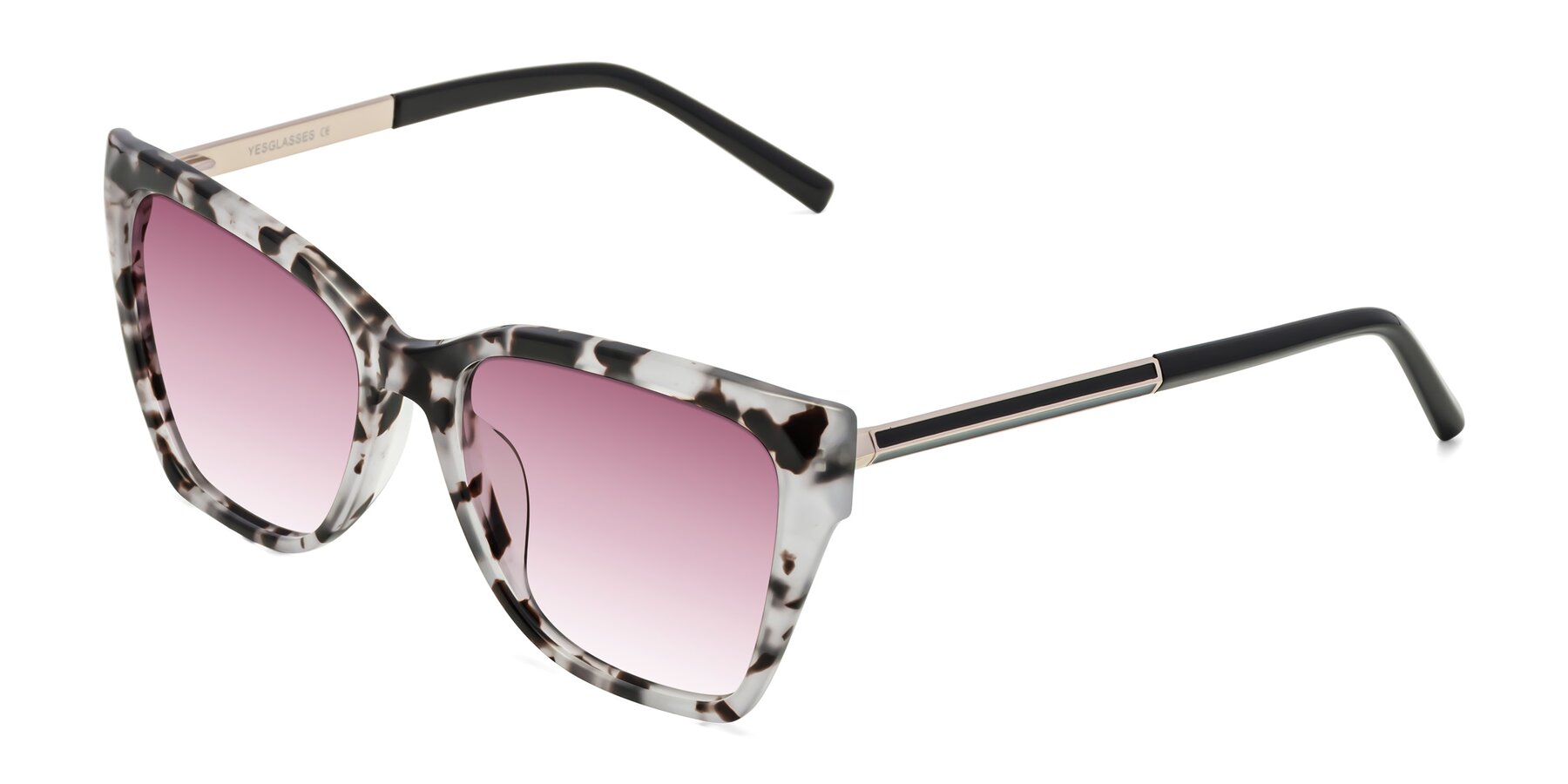 Angle of Swartz in White Tortoise with Wine Gradient Lenses