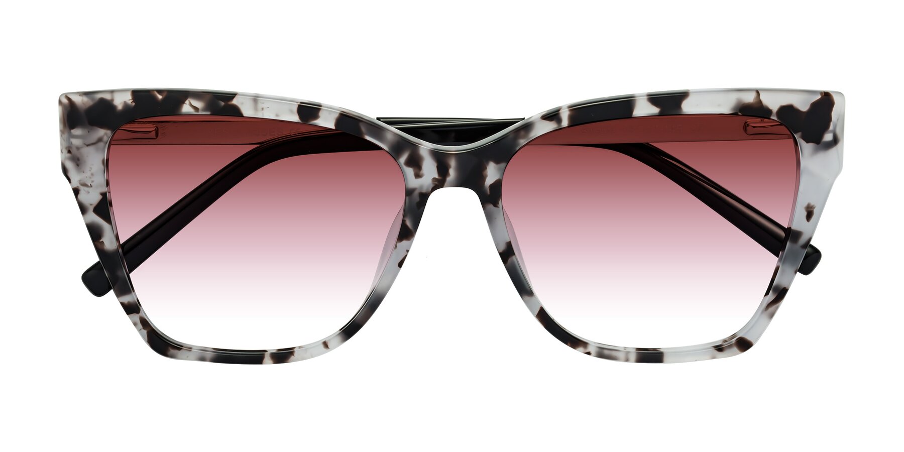 Folded Front of Swartz in White Tortoise with Garnet Gradient Lenses