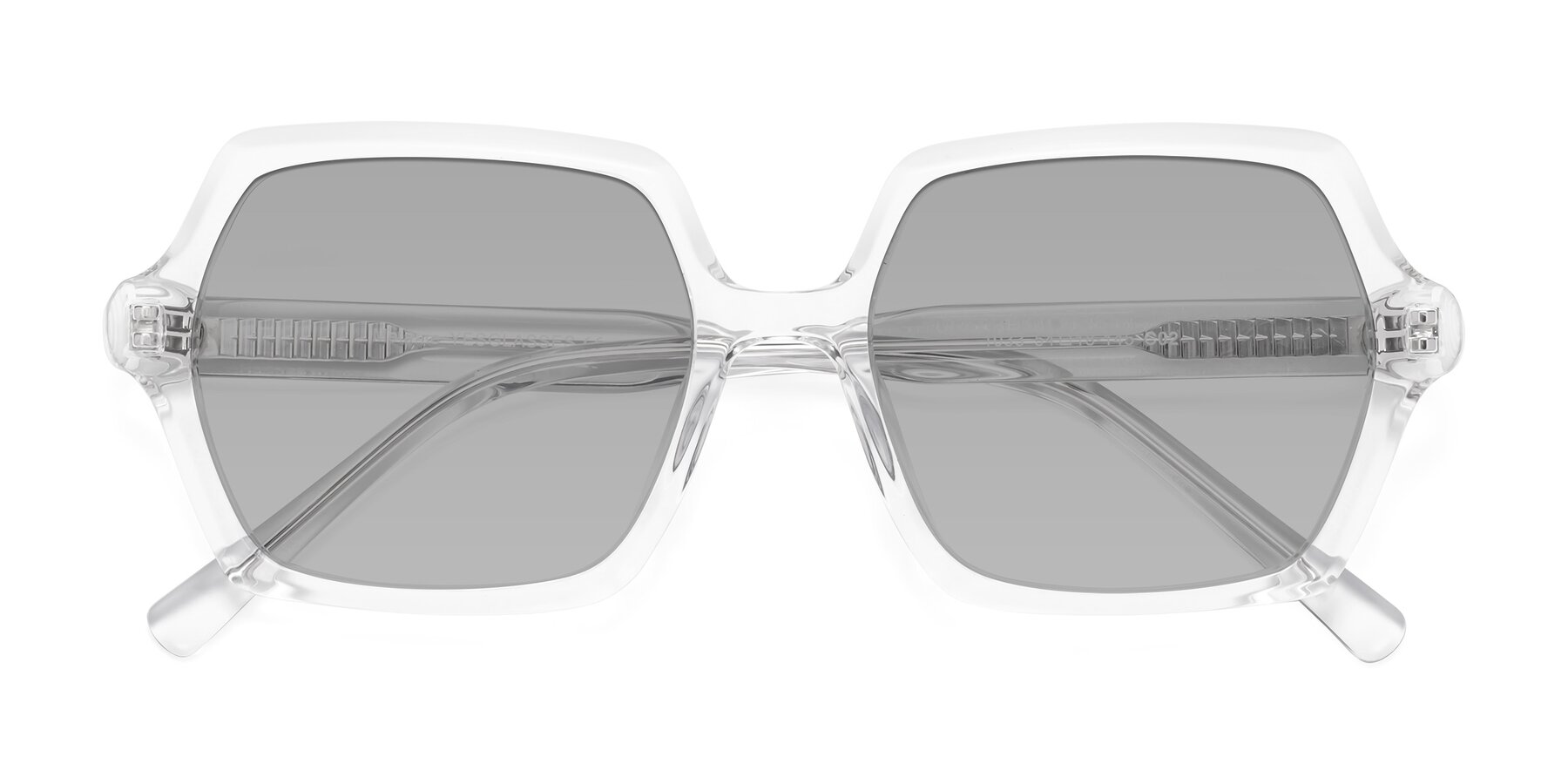Folded Front of Melanie in Clear with Light Gray Tinted Lenses
