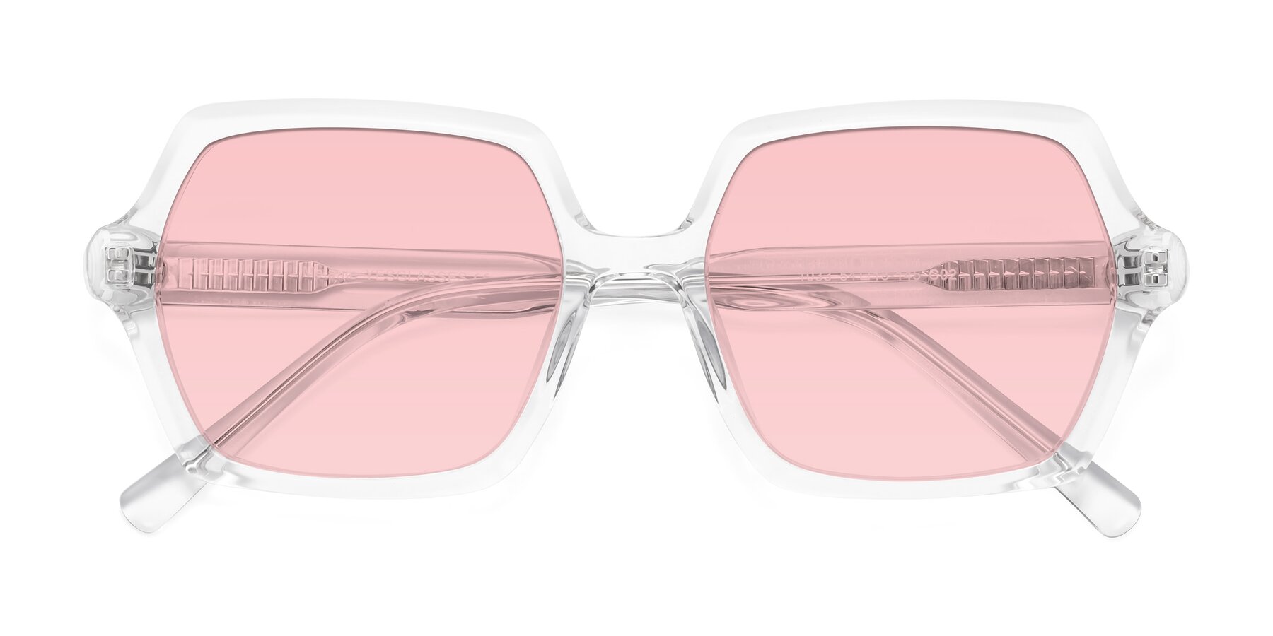 Folded Front of Melanie in Clear with Light Garnet Tinted Lenses