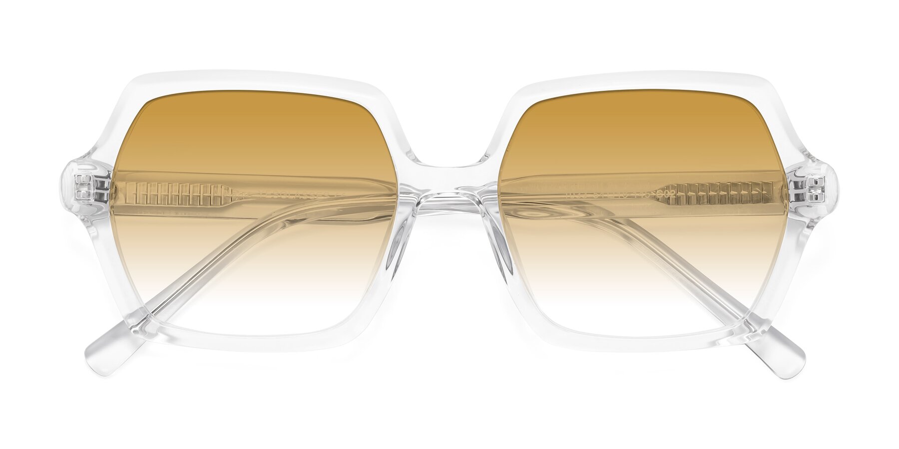 Folded Front of Melanie in Clear with Champagne Gradient Lenses