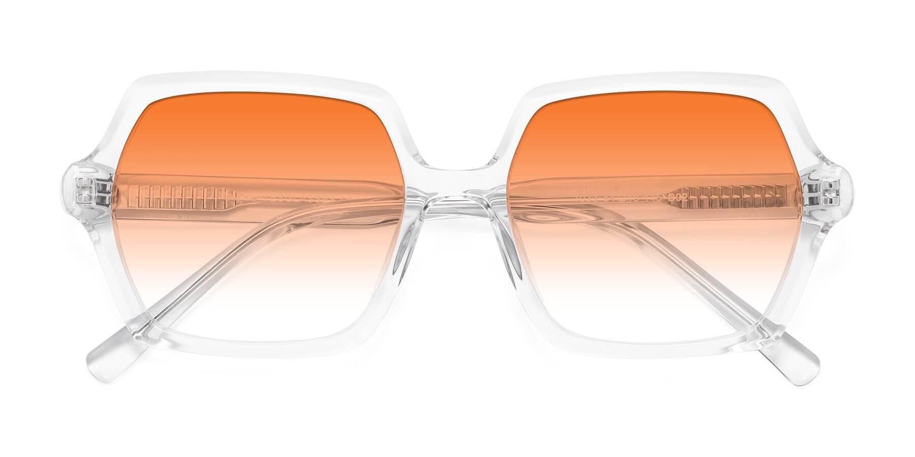 Folded Front of Melanie in Clear with Orange Gradient Lenses