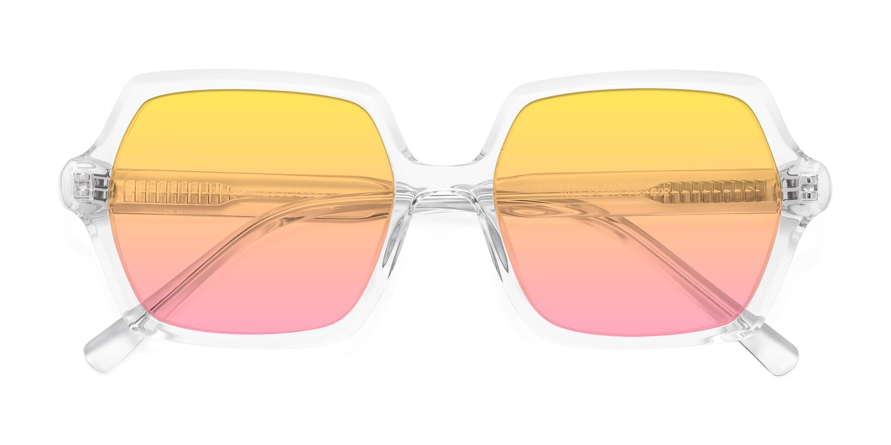 Folded Front of Melanie in Clear with Yellow / Pink Gradient Lenses