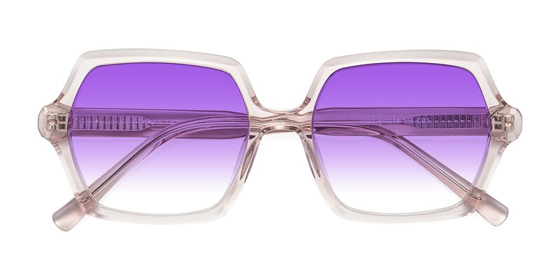 Melanie - Transparent Pink Gradient Sunglasses