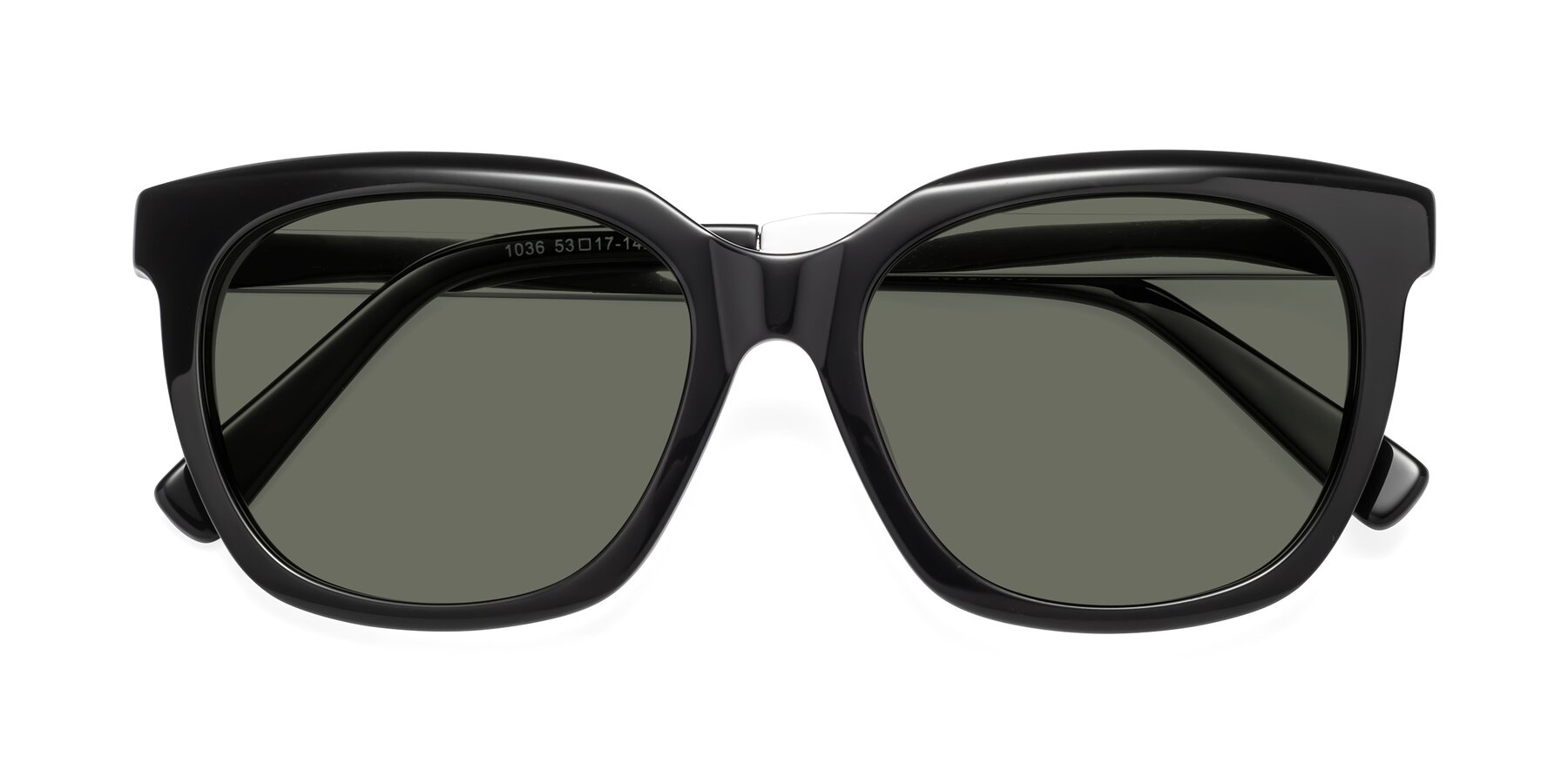 Folded Front of Talent in Black with Gray Polarized Lenses