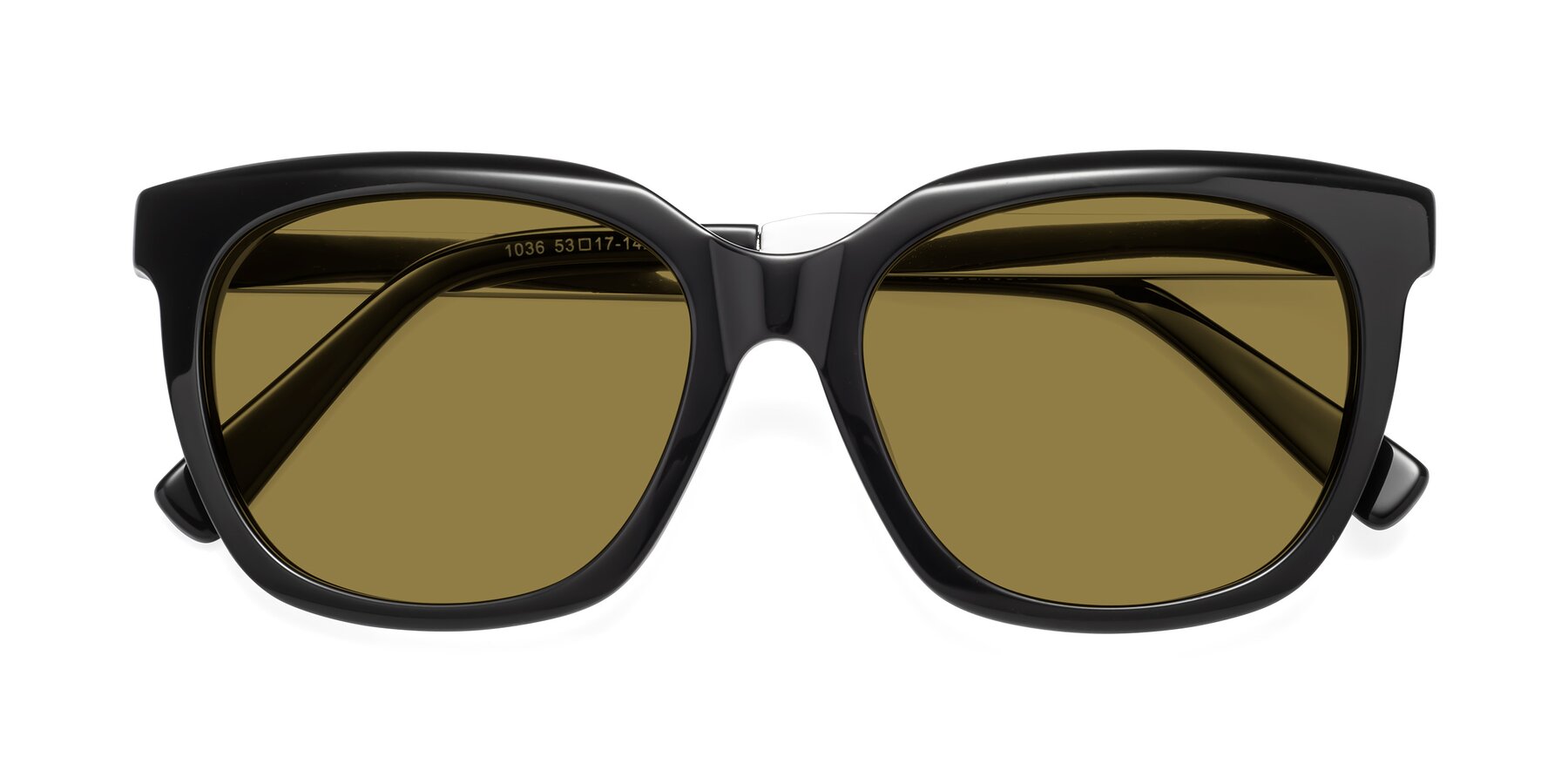 Folded Front of Talent in Black with Brown Polarized Lenses