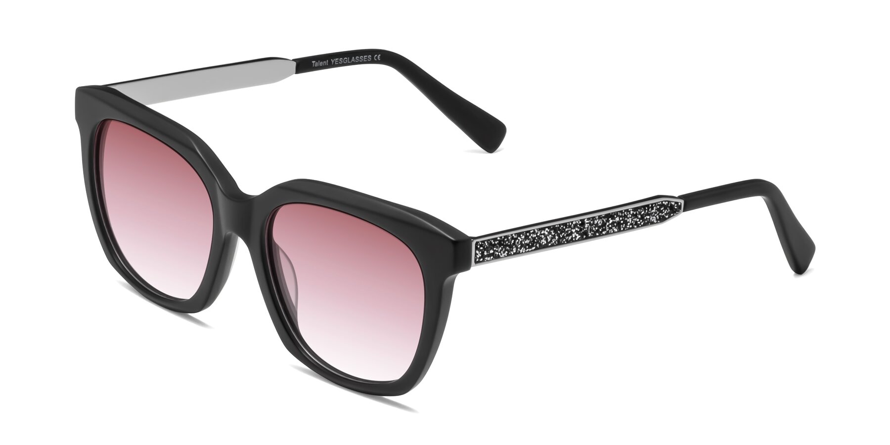 Angle of Talent in Matte Black with Garnet Gradient Lenses