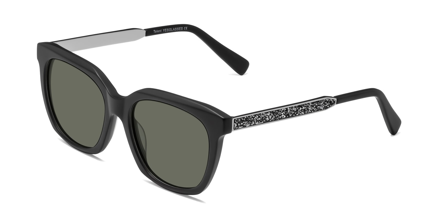 Angle of Talent in Matte Black with Gray Polarized Lenses
