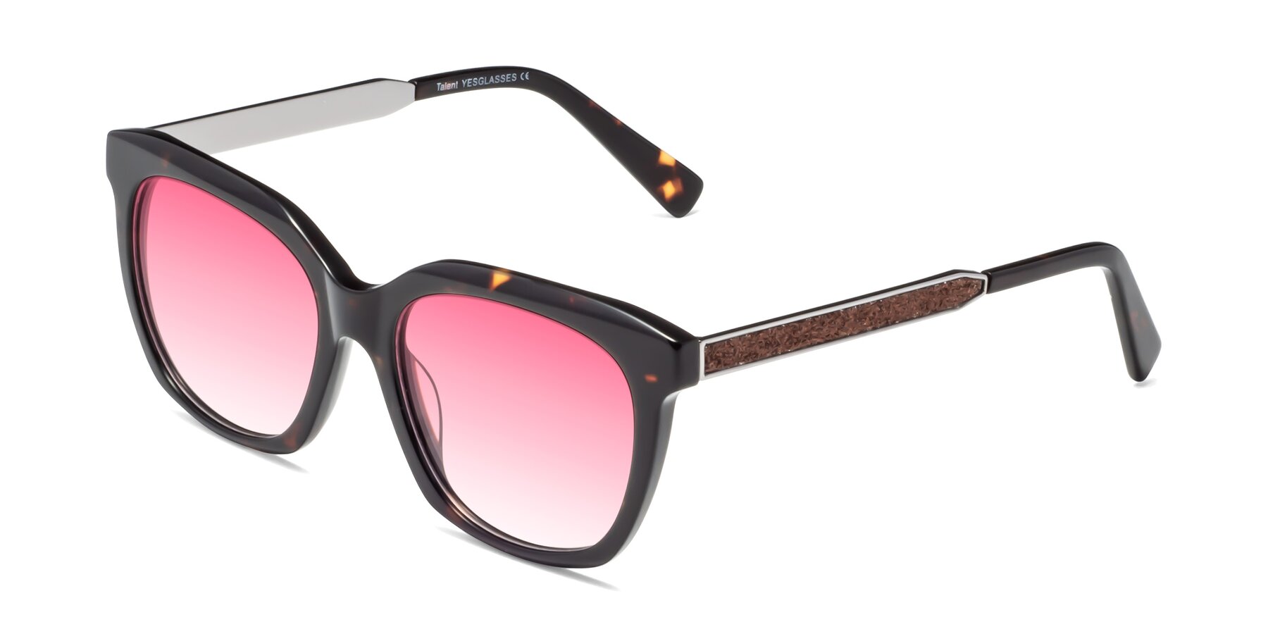 Angle of Talent in Tortoise with Pink Gradient Lenses