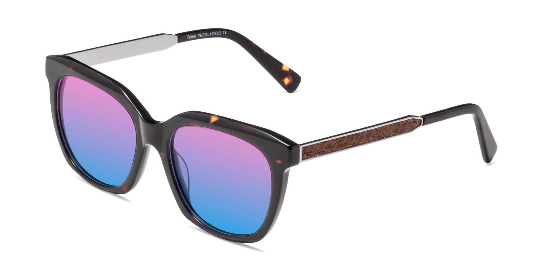 Angle of Talent in Tortoise with Pink / Blue Gradient Lenses