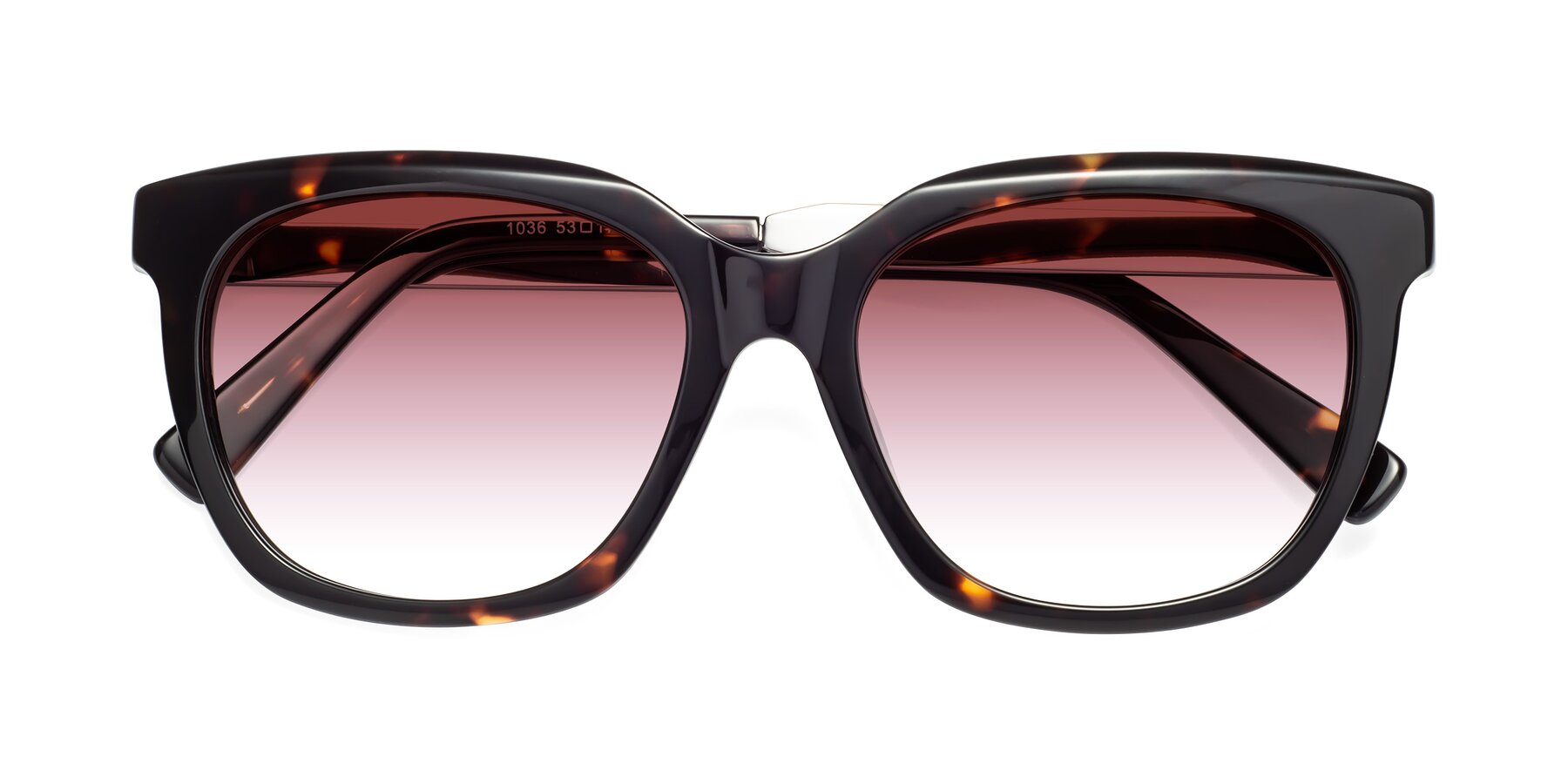 Folded Front of Talent in Tortoise with Garnet Gradient Lenses