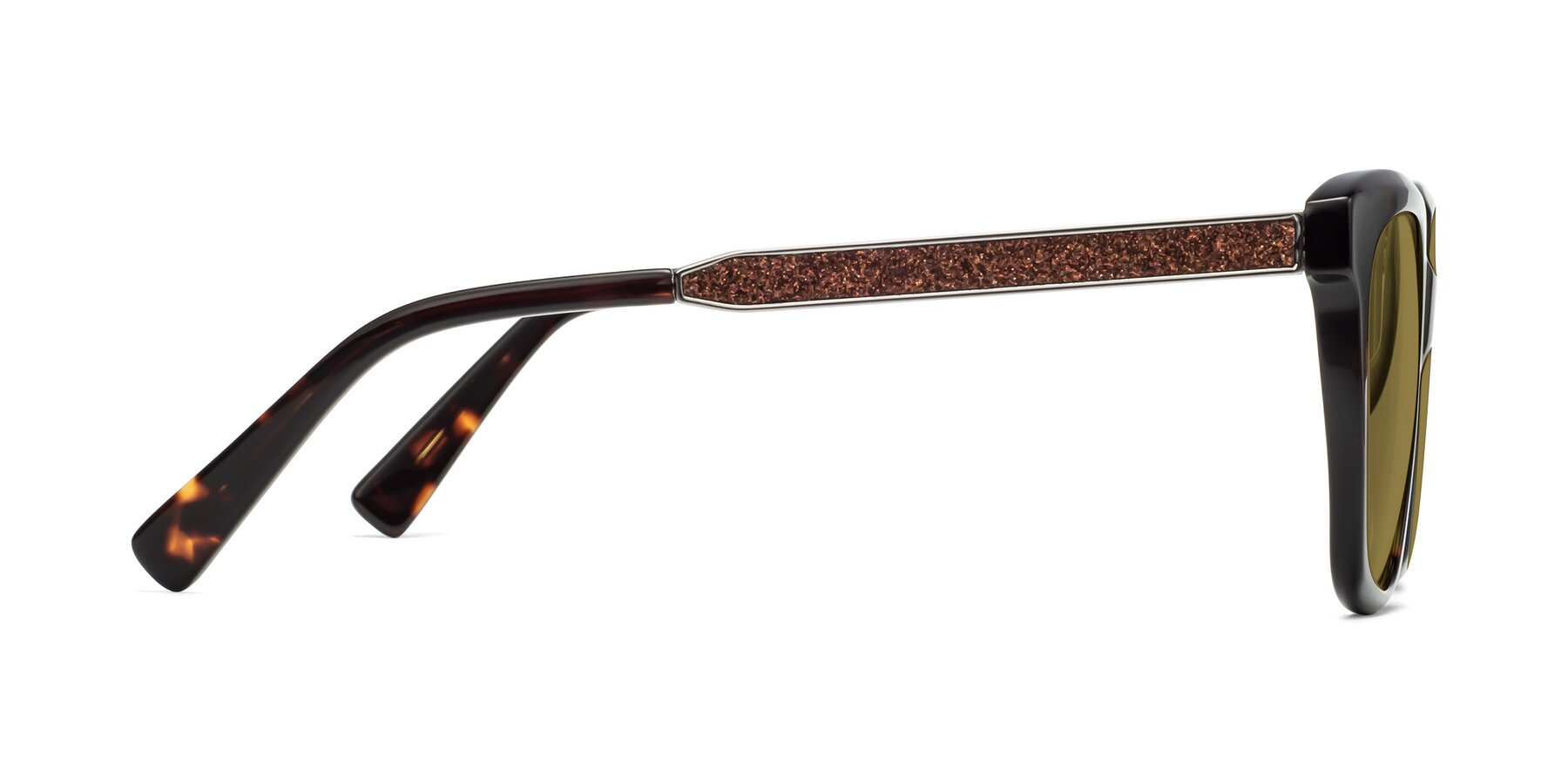 Side of Talent in Tortoise with Brown Polarized Lenses