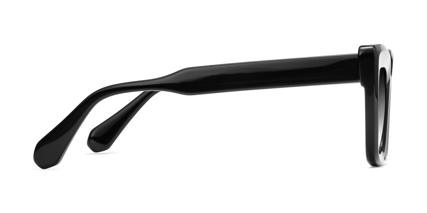 Side of Homan in Black with Gray Gradient Lenses