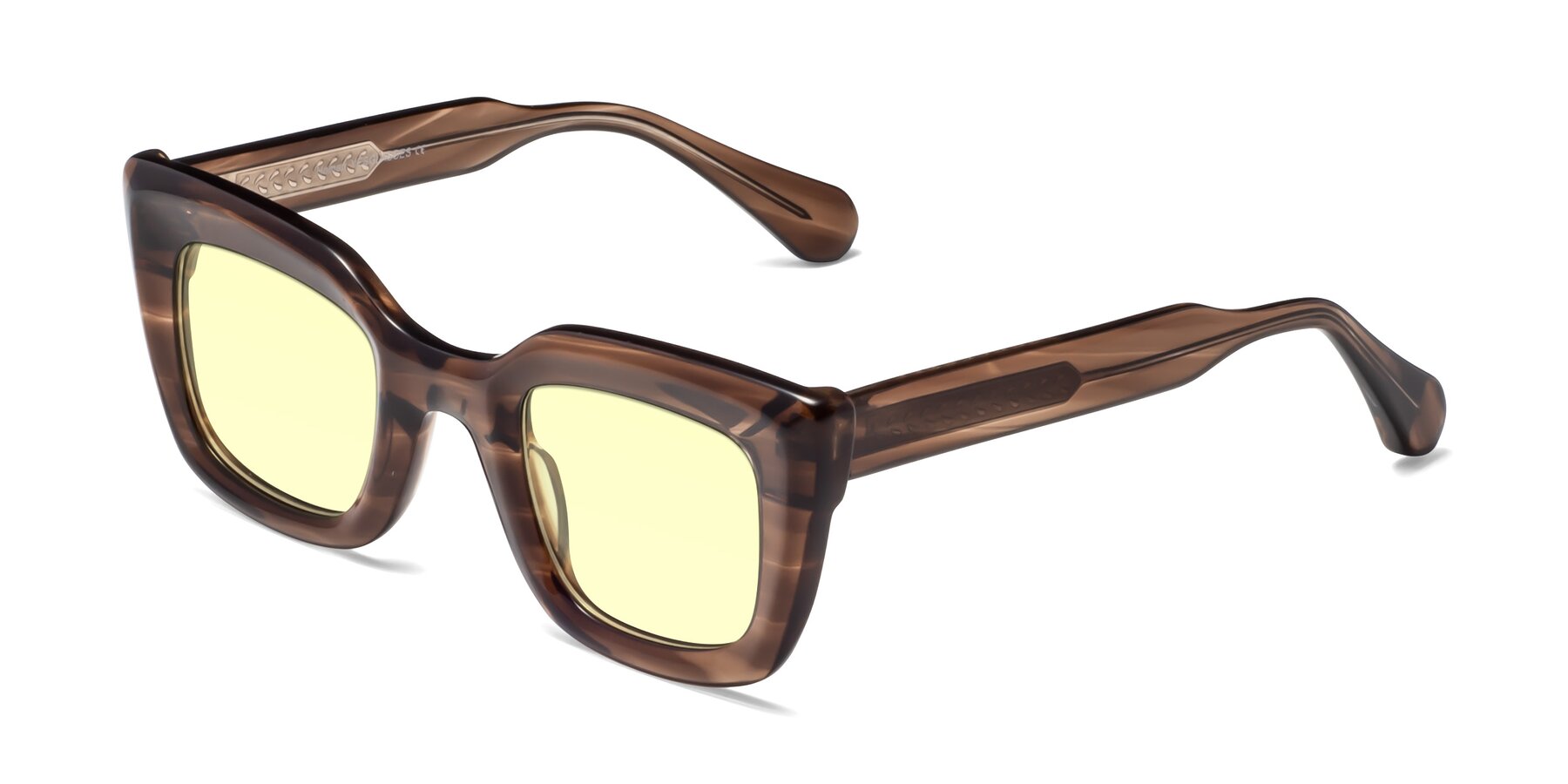 Angle of Homan in Chocolate with Light Yellow Tinted Lenses