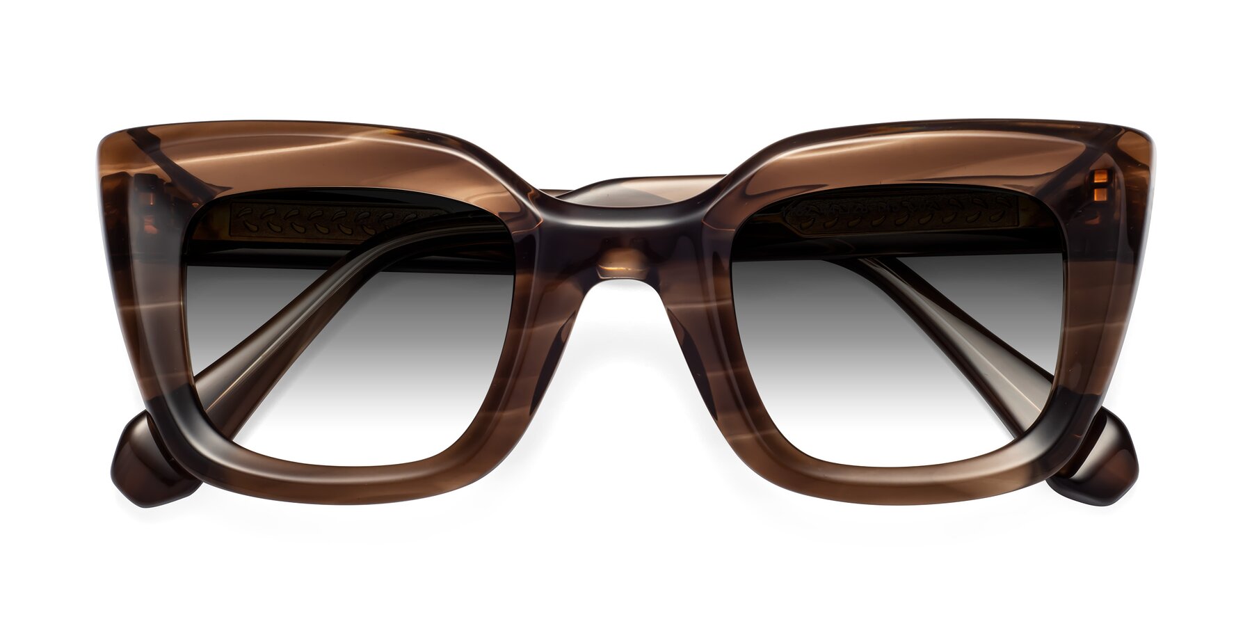 Folded Front of Homan in Chocolate with Gray Gradient Lenses