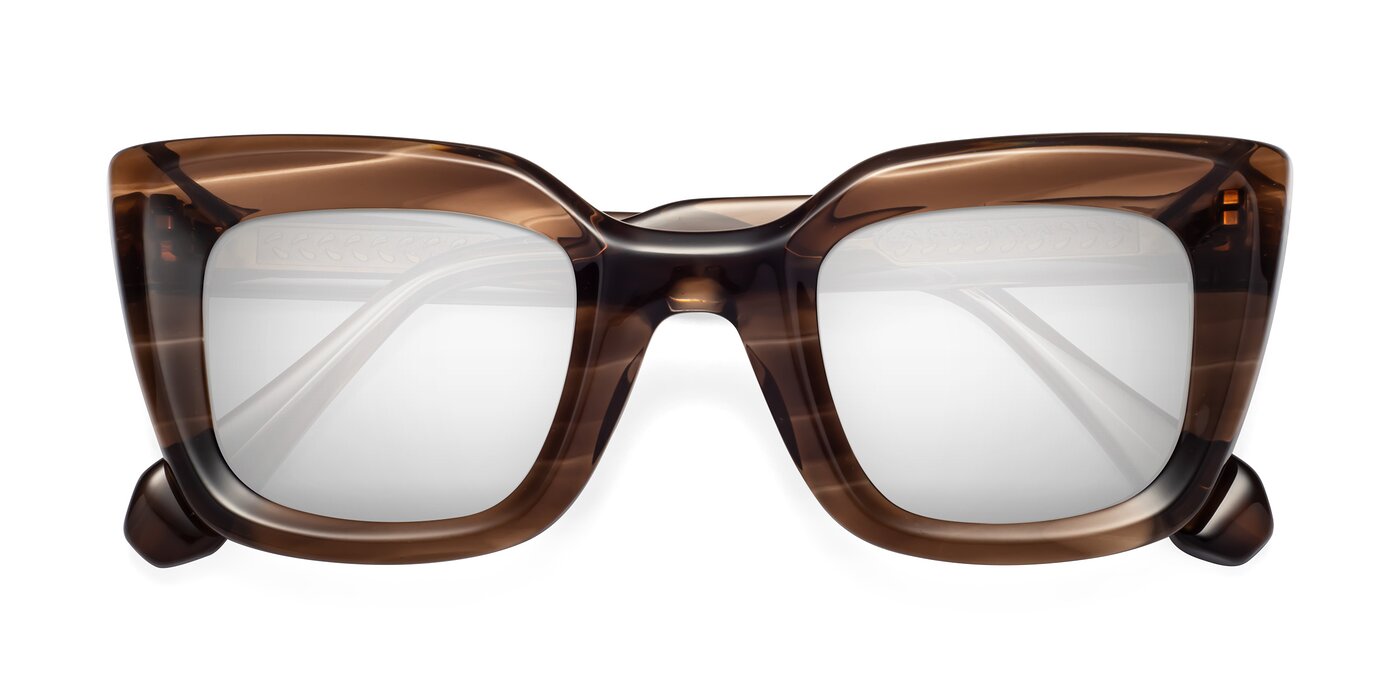 Homan - Chocolate Flash Mirrored Sunglasses
