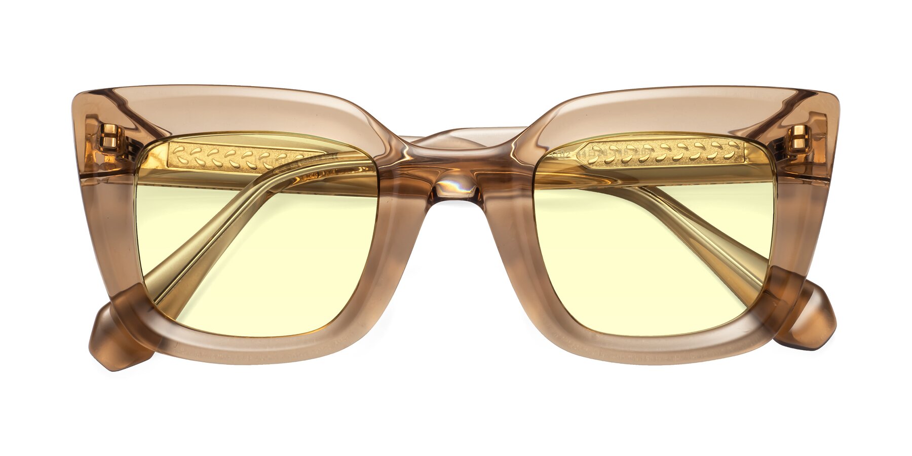Folded Front of Homan in Amber with Light Yellow Tinted Lenses