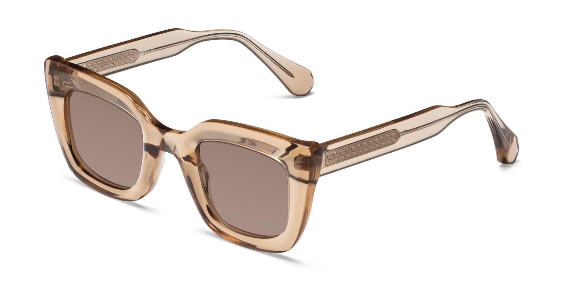 Angle of Homan in Amber with Medium Brown Tinted Lenses