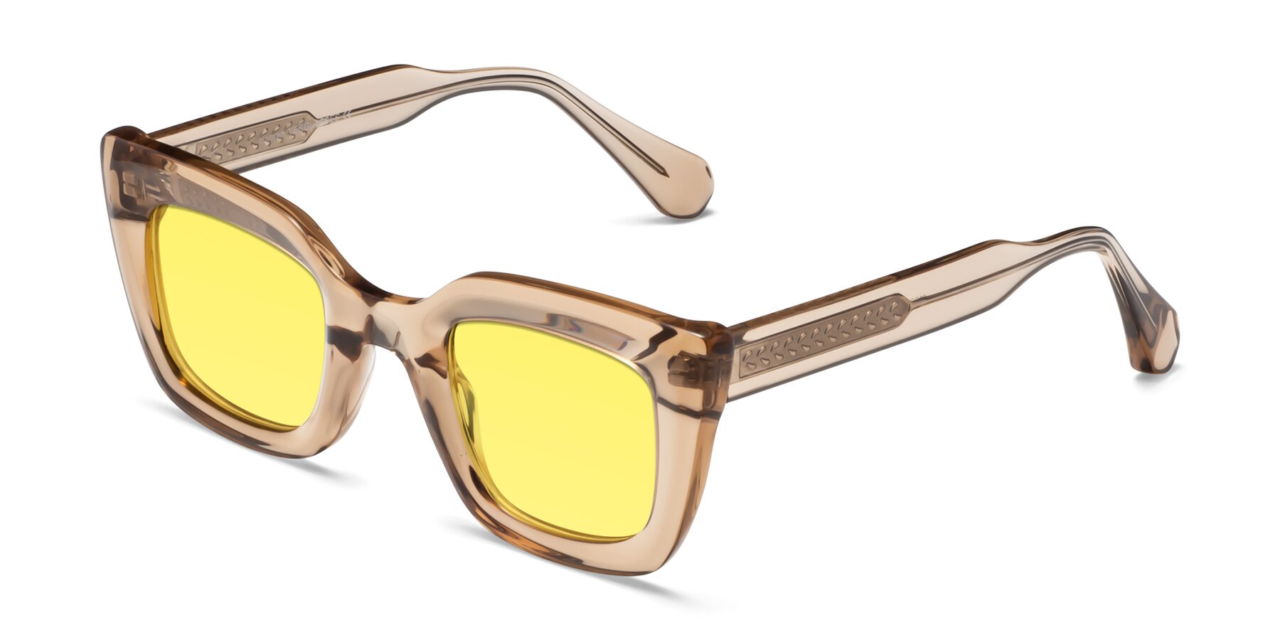 Angle of Homan in Amber with Medium Yellow Tinted Lenses