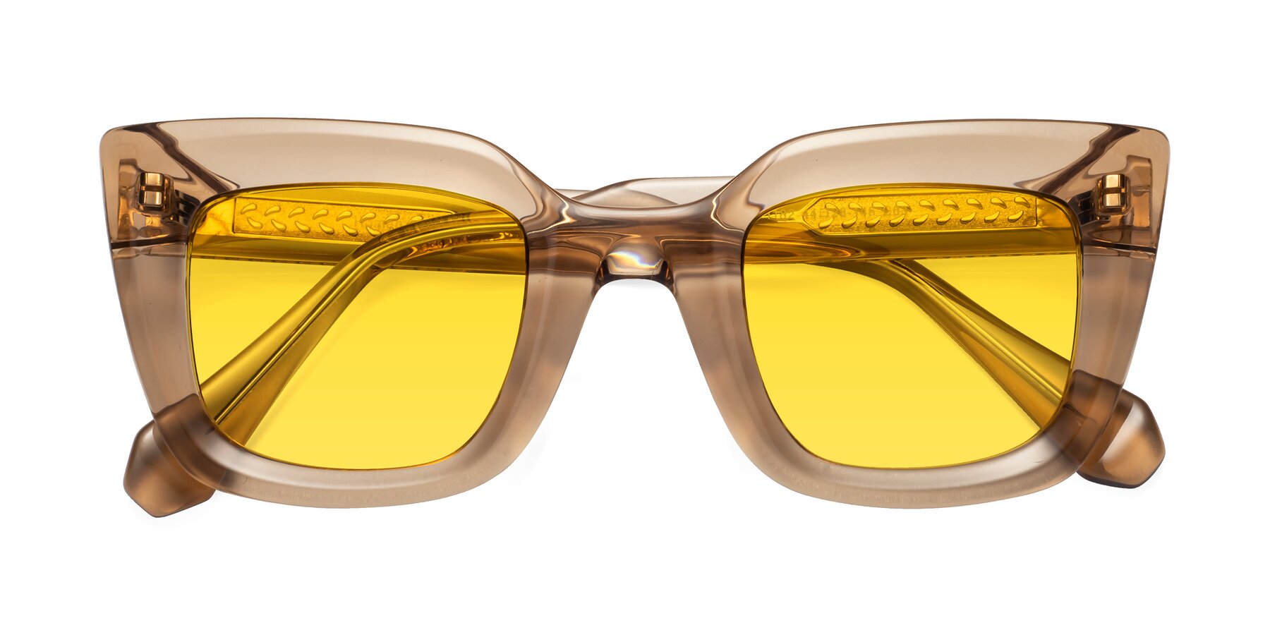 Folded Front of Homan in Amber with Yellow Tinted Lenses